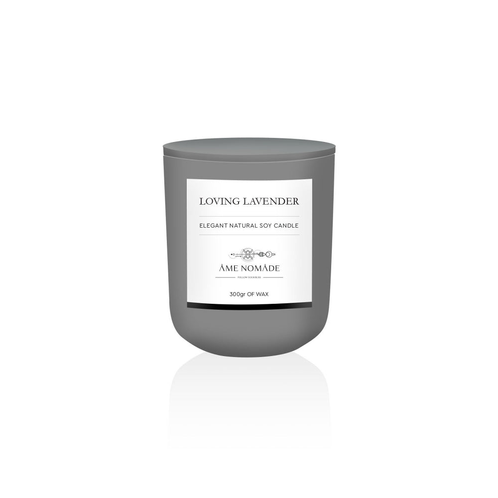 AME NOMADE Loving Lavender elegant natural soy candle 360 gr