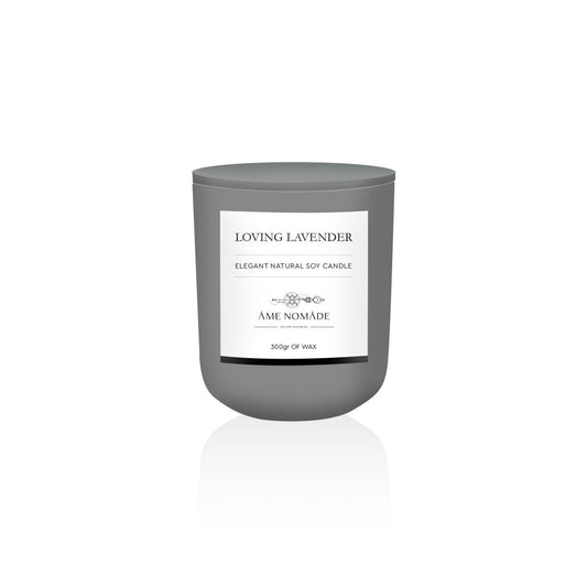 AME NOMADE Loving Lavender elegant natural soy candle 360 gr